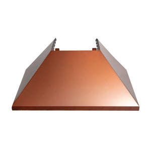 ZLINE 36 in. Ducted Satin Stainless Steel Wall Mount Range Hood with Copper Shell (8654C-36)
