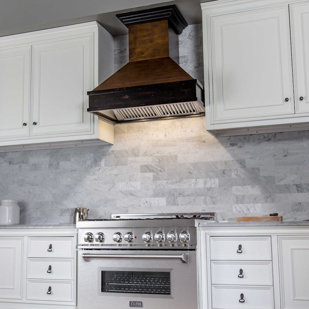 ZLINE 36 in. 4.6 cu. ft. Legacy Dual Fuel Range with 6 Burner Gas Cooktop and Electric Convection Oven in Stainless Steel with Satin Stainless Steel Door (RA-SN-36)