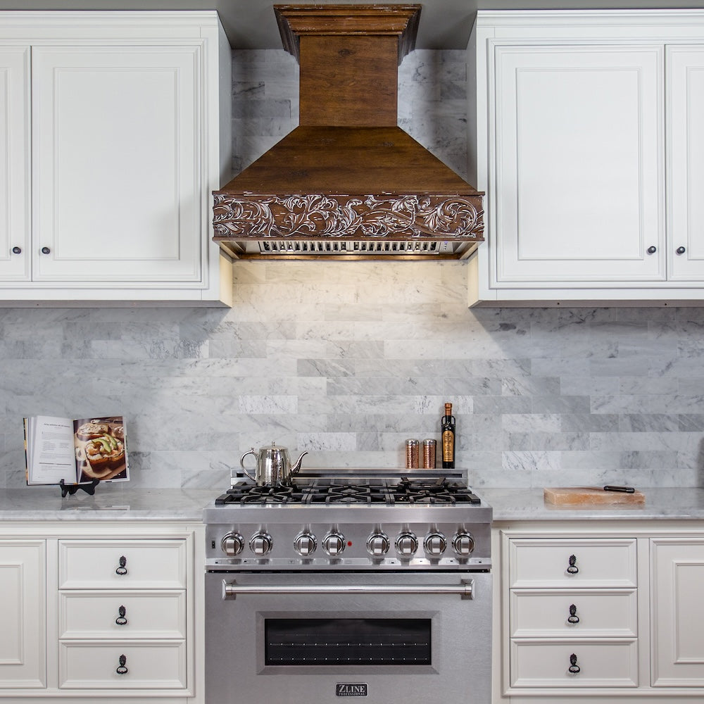 ZLINE 36 in. 4.6 cu. ft. Legacy Dual Fuel Range with 6 Burner Gas Cooktop and Electric Convection Oven in Stainless Steel with Satin Stainless Steel Door (RA-SN-36)