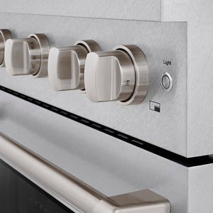 ZLINE 30 in. 4.2 cu. ft. Paramount Dual Fuel Range with 4 Burner DuoPro™ Cooktop and Electric Convection Oven in Satin Stainless Steel (PSDRS-30)