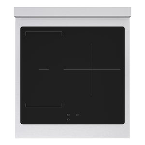 ZLINE 24 in. 3.2 cu. ft. Paramount Induction Range with 3 Element Cooktop and Electric Convection Oven in Satin Stainless Steel (SINRS-24) top-down, above cooktop.