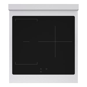 ZLINE 24 in. 3.2 cu. ft. Paramount Induction Range with 3 Element Cooktop and Electric Convection Oven in Satin Stainless Steel with White Matte Door (SINRS-WM-24)