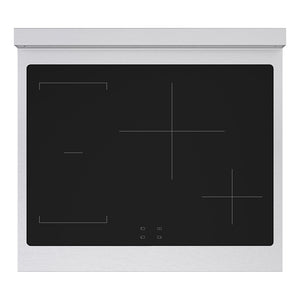 ZLINE Autograph Edition 30 in. 4.2 cu. ft. Paramount Induction Range with 4 Element Cooktop and Electric Convection Oven in Satin Stainless Steel with Champagne Bronze Accents (SINRSZ-30-CB) top-down, above cooktop.