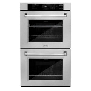 ZLINE 30 in. Professional True Convection Double Wall Oven with Air Fry and Self Clean in Satin Stainless Steel (WADS-30)