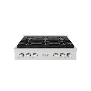ZLINE 36 in. Paramount Gas Rangetop with 6 Burner DuoPro™ Cooktop in Satin Stainless Steel (PSRTS-36)