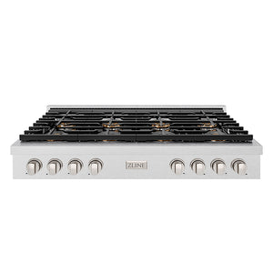 ZLINE 48 in. Paramount Gas Rangetop with 8 Burner DuoPro™ Cooktop in Satin Stainless Steel (PSRTS-48)