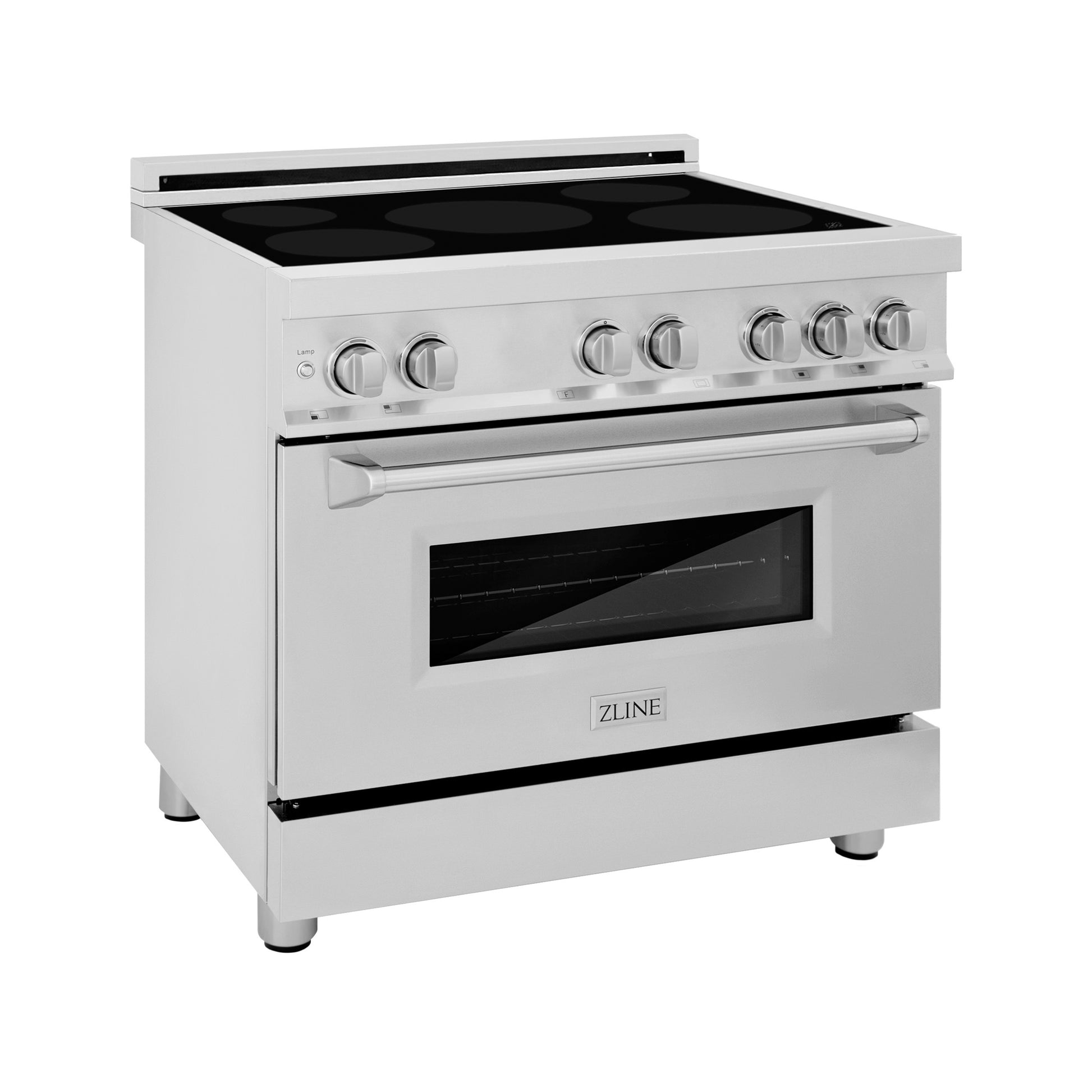 ZLINE 36 in. 4.6 cu. ft. Legacy Induction Range with 5 Element Cooktop and Electric Convection Oven in Stainless Steel (RAIND-36)