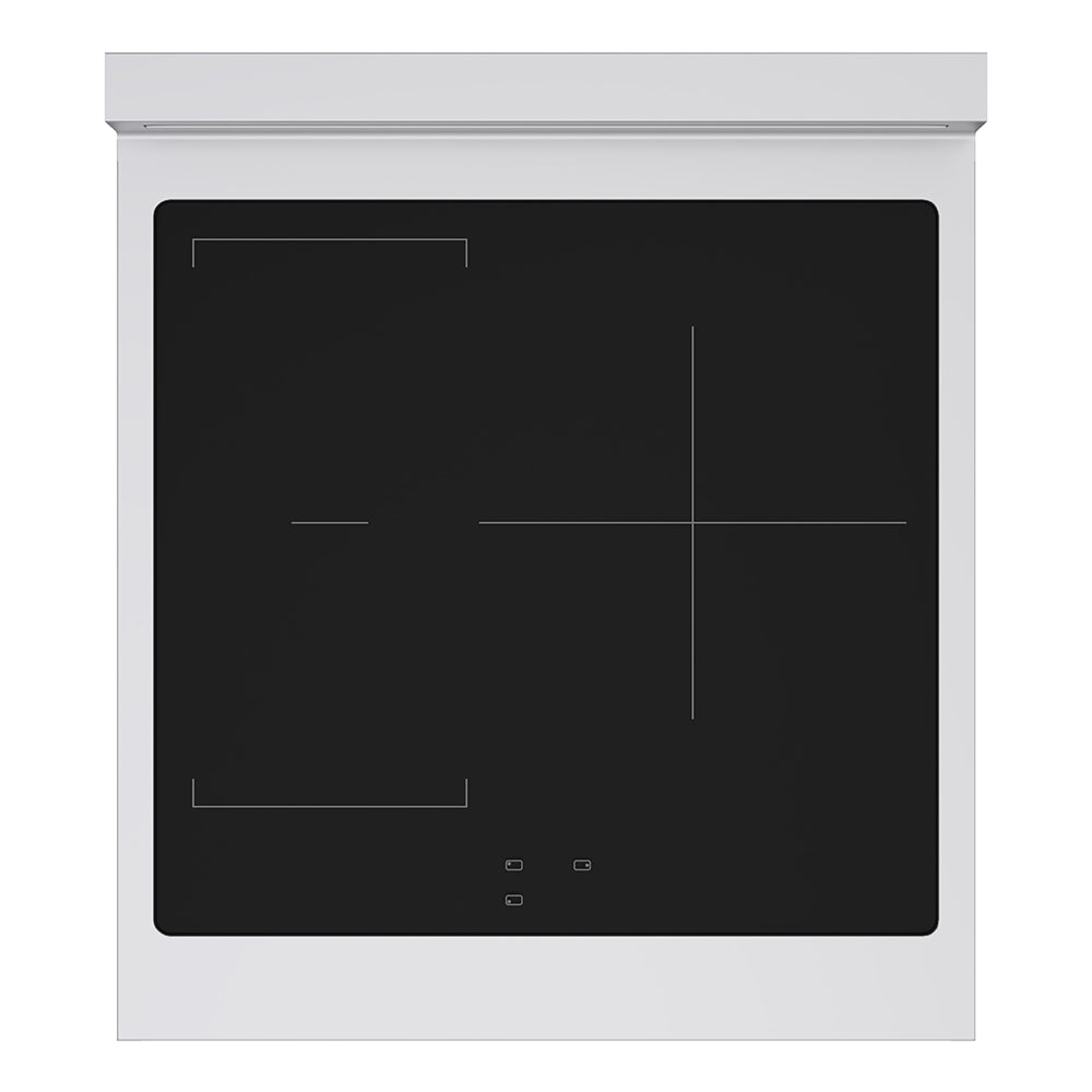 ZLINE 24 in. 3.2 cu. ft. Paramount Induction Range with 3 Element Cooktop and Electric Convection Oven in Stainless Steel (SINR24) top-down, above cooktop.