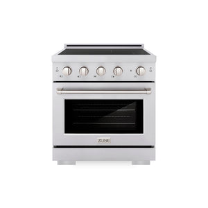 ZLINE 30 in. 4.2 cu. ft. Paramount Induction Range with 4 Element Cooktop and Electric Convection Oven in Stainless Steel (SINR30)