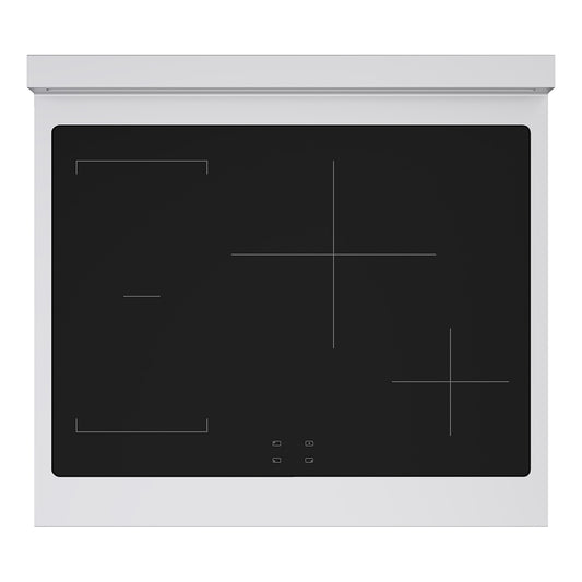 ZLINE Autograph Edition 30 in. 4.2 cu. ft. Paramount Induction Range with 4 Element Cooktop and Electric Convection Oven in Stainless Steel with Champagne Bronze Accents (SINRZ-30-CB) top-down, above cooktop.