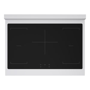 ZLINE Autograph Edition 36 in. 5.2 cu. ft. Paramount Induction Range with 5 Element Cooktop and Electric Convection Oven in Stainless Steel with Champagne Bronze Accents (SINRZ-36-CB) top-down, above cooktop.