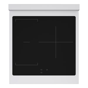 ZLINE Autograph Edition 24 in. 3.2 cu. ft. Paramount Induction Range with 3 Element Cooktop and Electric Convection Oven in Stainless Steel with White Matte Door and Polished Gold Accents (SINRZ-WM-24-G)