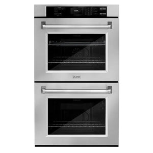 ZLINE 30 in. Professional True Convection Double Wall Oven with Air Fry and Self Clean in Stainless Steel (WAD-30) main image.
