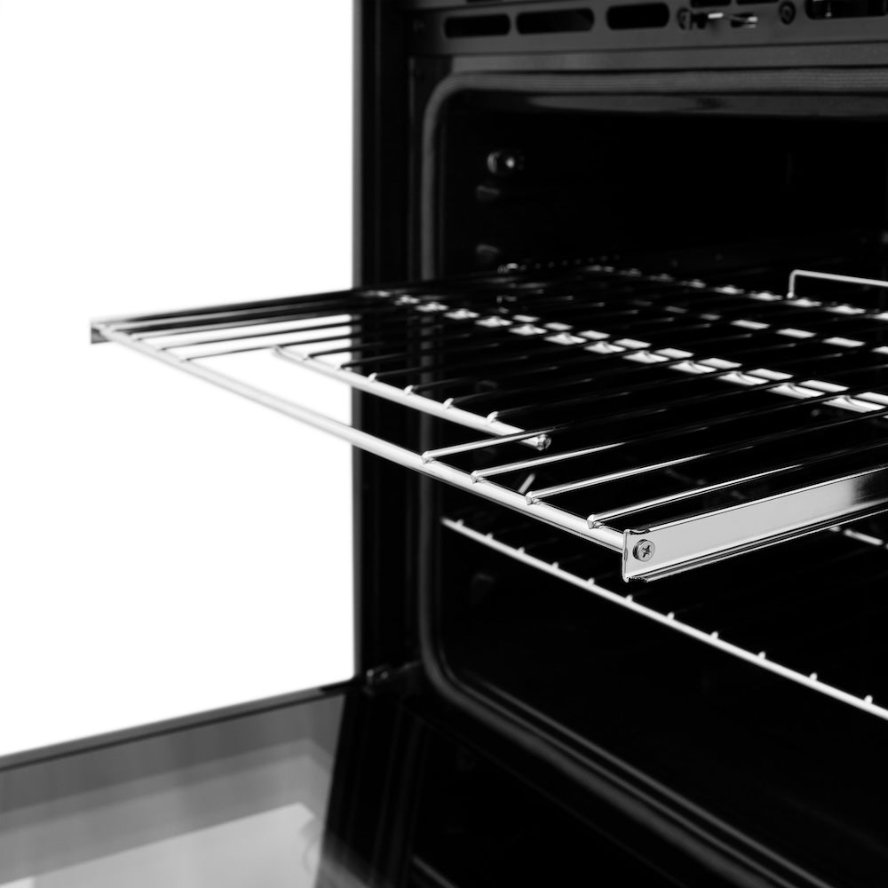 ZLINE 30 in. Professional True Convection Single Wall Oven with Air Fry and Self Clean in Stainless Steel (WAS-30) close-up detail, adjustable racks.