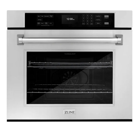 ZLINE 30 in. Professional True Convection Single Wall Oven with Air Fry and Self Clean in Stainless Steel (WAS-30) main image.