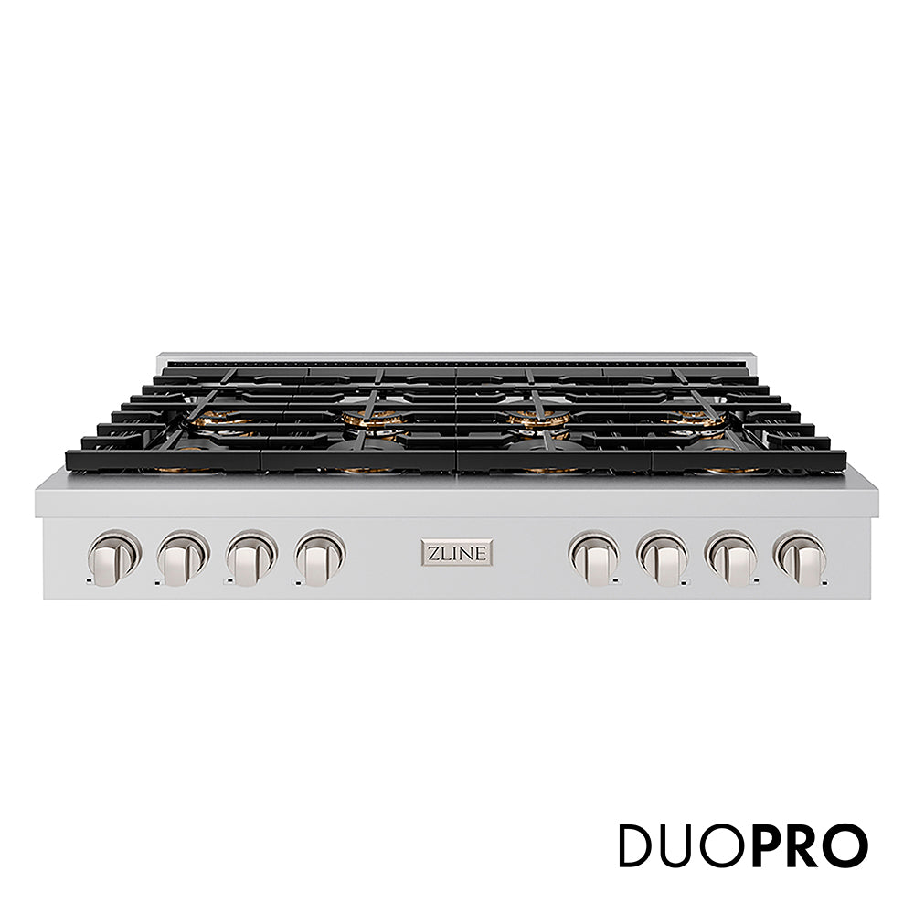 ZLINE 48 in. Paramount Gas Rangetop with 8 Burner DuoPro™ Cooktop in Stainless Steel (PSRT48)