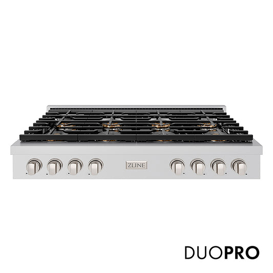 ZLINE 48 in. Paramount Gas Rangetop with 8 Burner DuoPro™ Cooktop in Stainless Steel (PSRT48)