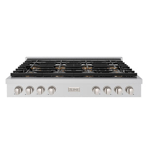 ZLINE 48 in. Paramount Gas Rangetop with 8 Burner DuoPro™ Cooktop in Stainless Steel (PSRT48)
