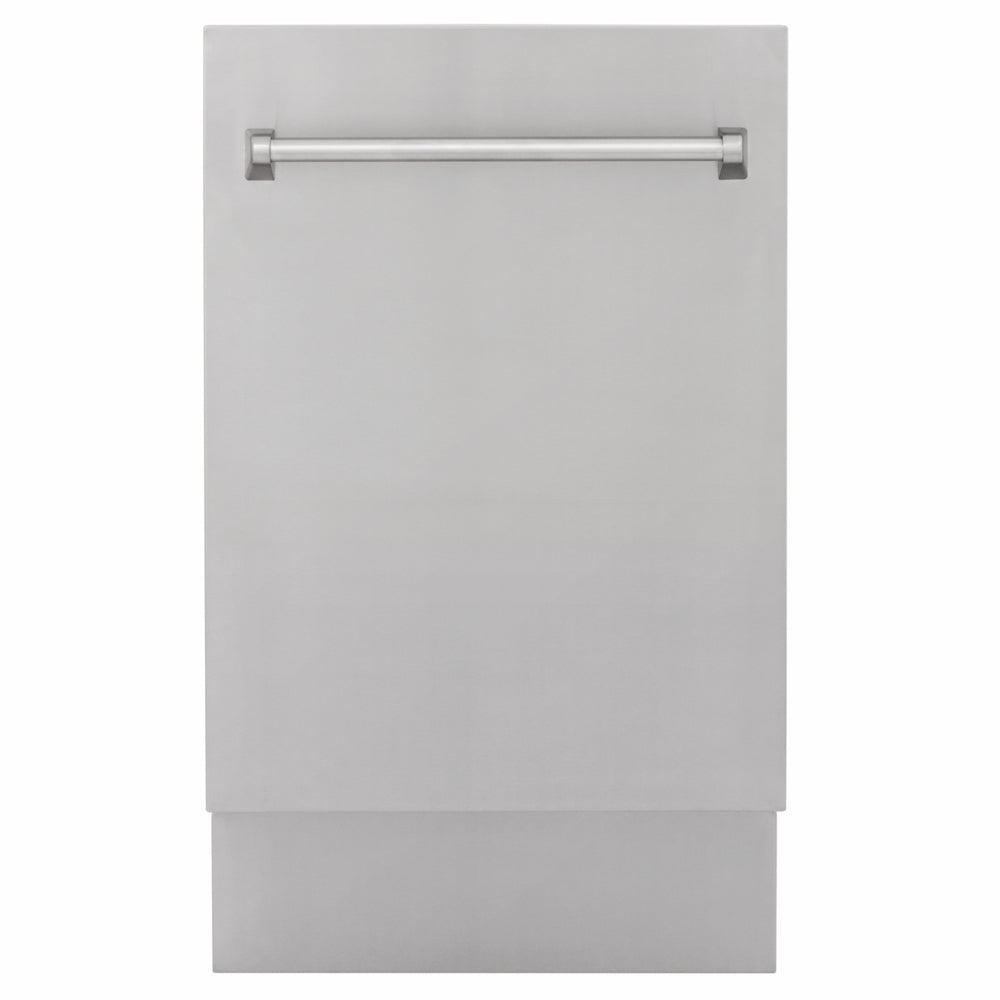 ZLINE 18 in. Tallac Series 3rd Rack Dishwasher with Auto Door Open Drying, 51dBa, Stainless Steel Panel (DWV-304-18) main image.