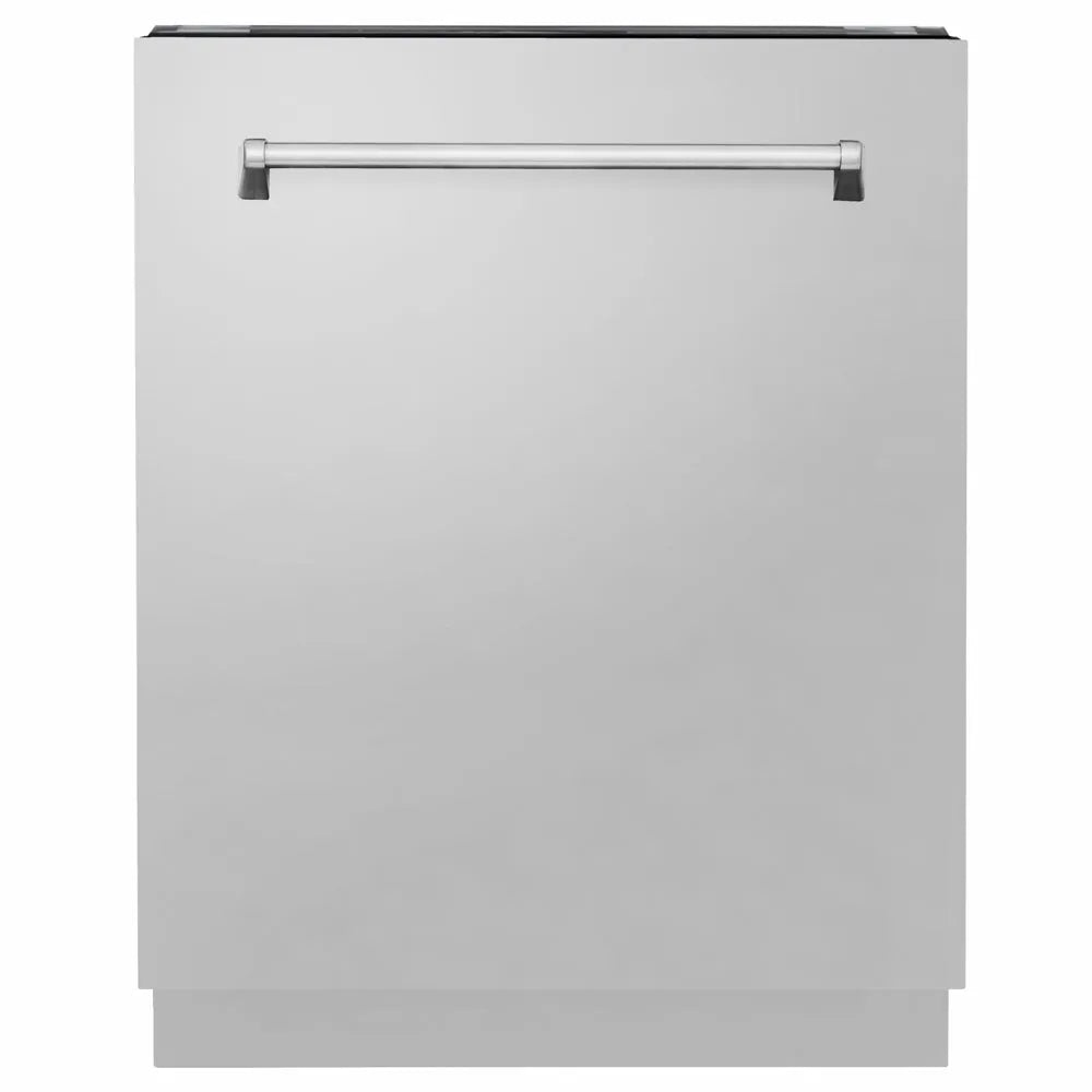 ZLINE 24 in. Tallac Series 3rd Rack Dishwasher with Auto Door Open Drying, 51dBa, Stainless Steel Panel (DWV-304-24) main image.