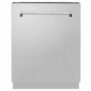ZLINE 24 in. Tallac Series 3rd Rack Dishwasher with Auto Door Open Drying, 51dBa, Stainless Steel Panel (DWV-304-24) main image.