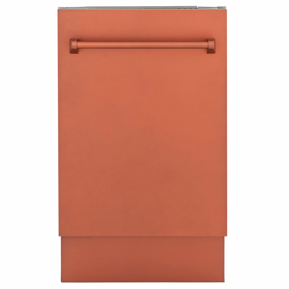 ZLINE 18 in. Tallac Series 3rd Rack Dishwasher with Auto Door Open Drying, 51dBa, Copper Panel (DWV-C-18) main image.