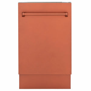 ZLINE 18 in. Tallac Series 3rd Rack Dishwasher with Auto Door Open Drying, 51dBa, Copper Panel (DWV-C-18) main image.