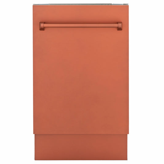 ZLINE 18 in. Tallac Series 3rd Rack Dishwasher with Auto Door Open Drying, 51dBa, Copper Panel (DWV-C-18)