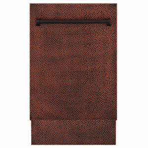 ZLINE 18 in. Tallac Series 3rd Rack Dishwasher with Auto Door Open Drying, 51dBa, Hand-Hammered Copper Panel (DWV-HH-18) main image.