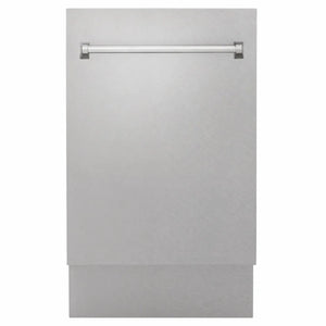 ZLINE 18 in. Tallac Series 3rd Rack Dishwasher with Auto Door Open Drying, 51dBa, Satin Stainless Steel Panel (DWV-SN-18) main image.