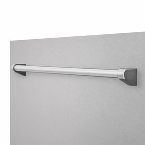 ZLINE 24 in. Tallac Series 3rd Rack Dishwasher with Auto Door Open Drying, 51dBa, Satin Stainless Steel Panel (DWV-SN-24) close-up, handle location.