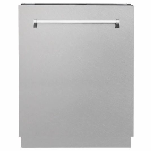 ZLINE 24 in. Tallac Series 3rd Rack Dishwasher with Auto Door Open Drying, 51dBa, Satin Stainless Steel Panel (DWV-SN-24) main image.
