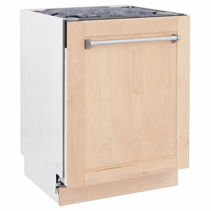 ZLINE 24 in. Tallac Series 3rd Rack Dishwasher with Auto Door Open Drying, 51dBa, Unfinished Wood Panel (DWV-UF-24)