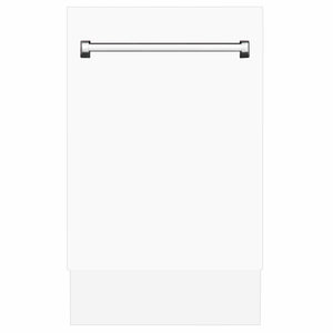ZLINE 18 in. Tallac Series 3rd Rack Dishwasher with Auto Door Open Drying, 51dBa, White Matte Panel (DWV-WM-18) main image.