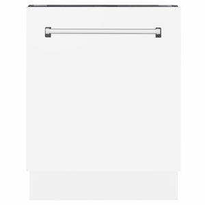 ZLINE 24 in. Tallac Series 3rd Rack Dishwasher with Auto Door Open Drying, 51dBa, White Matte Panel (DWV-WM-24) main image.