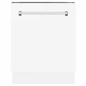 ZLINE 24 in. Tallac Series 3rd Rack Dishwasher with Auto Door Open Drying, 51dBa, White Matte Panel (DWV-WM-24) main image.