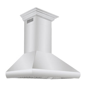 ZLINE Professional Convertible Vent Wall Mount Range Hood in Stainless Steel with Crown Molding (587CRN)