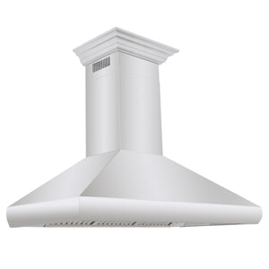 ZLINE Professional Convertible Vent Wall Mount Range Hood in Stainless Steel with Crown Molding (587CRN)