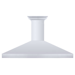 ZLINE 60 in. Professional Convertible Vent Wall Mount Range Hood in Stainless Steel with Crown Molding (597CRN-60) front.