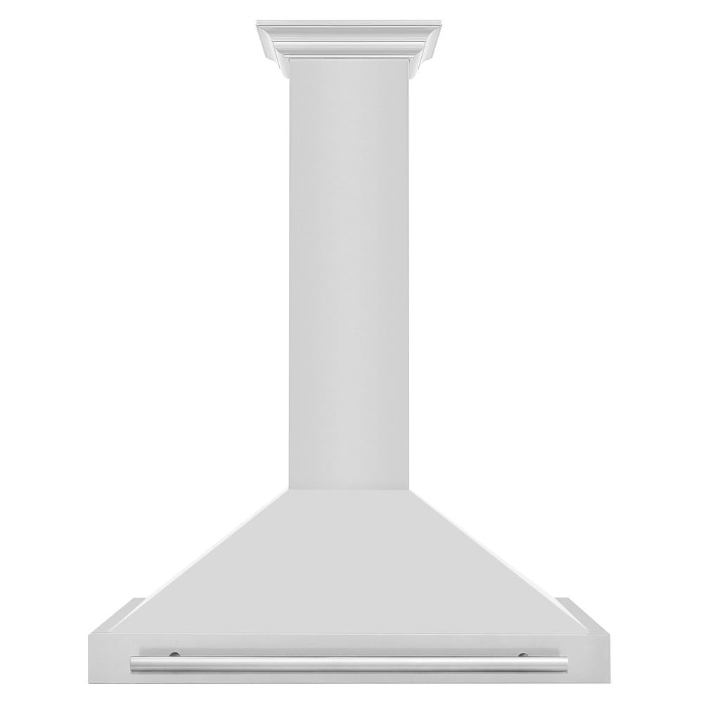 ZLINE 36 in. Convertible Stainless Steel Range Hood with Stainless Steel Handle (KB4STX-36) front.