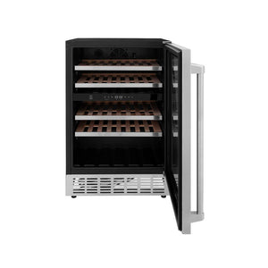 ZLINE Kitchen Package with 36 in. French Door Refrigerator, 48 in. Dual Fuel Range, 48 in. Range Hood, 24 in. Microwave Drawer, 24 in. Tall Tub Dishwasher and 24 in. Wine Cooler in Stainless Steel (6KPR-RARH48-MWDWV-RWV)