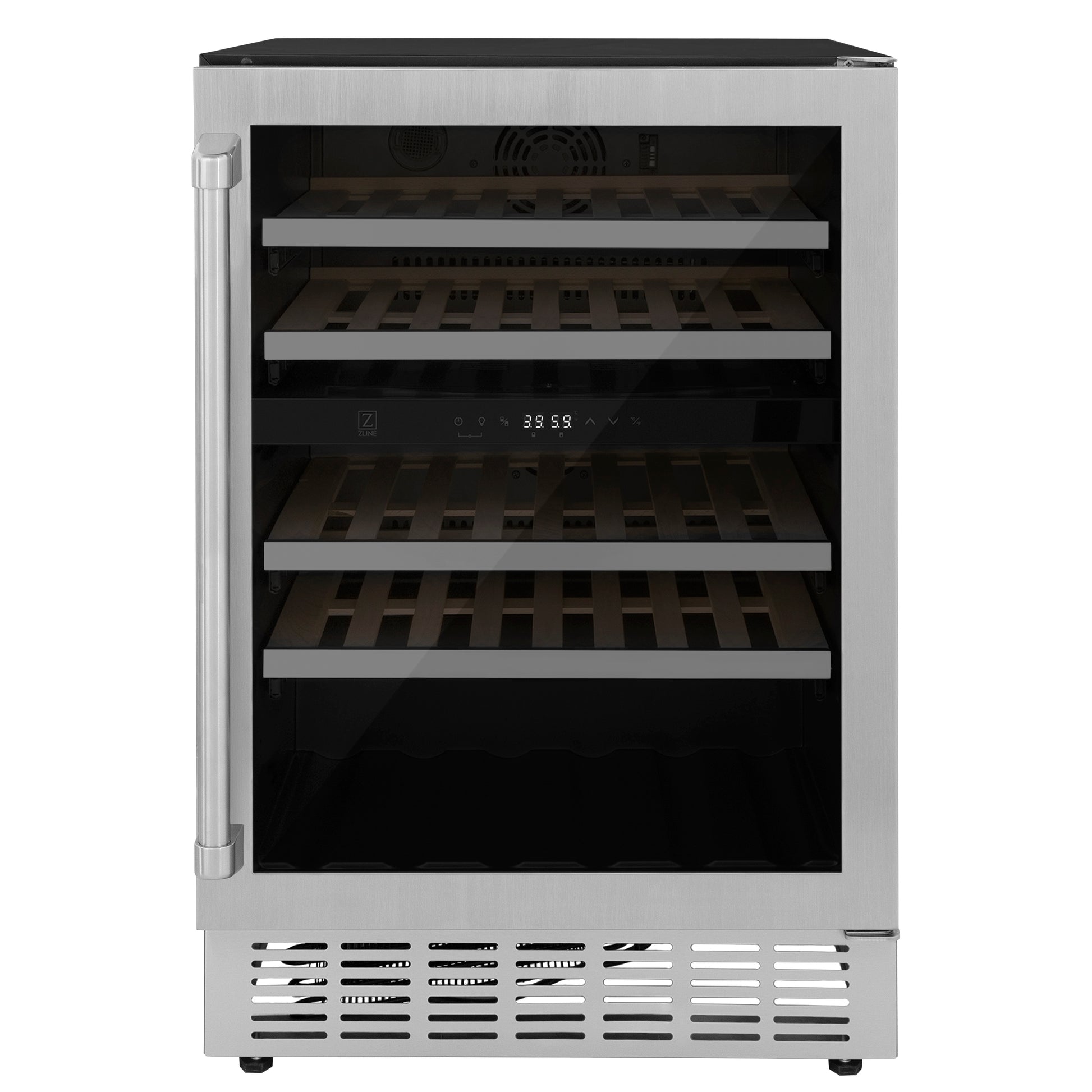 ZLINE 24 in. Monument Dual Zone 44-Bottle Wine Cooler in Stainless Steel (RWV-UD-24)