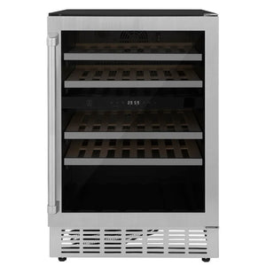 ZLINE 24 in. Monument Dual Zone 44-Bottle Wine Cooler in Stainless Steel (RWV-UD-24) main image.