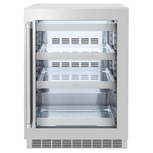 ZLINE 24 in. Touchstone 151 Can Beverage Fridge With Stainless Steel Glass Door (RBSO-GS-24) main image.
