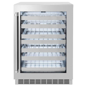 ZLINE 24 in. Touchstone Dual Zone 44 Bottle Wine Cooler With Stainless Steel Glass Door (RWDO-GS-24) main image.