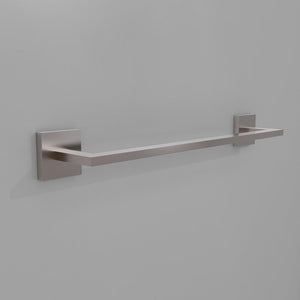 ZLINE Palisades 18 in. Towel Rail in Brushed Nickel (RBCN1-TR18-BN) in a luxury bathroom, no towel.