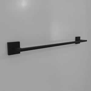 ZLINE Palisades 24 in. Towel Rail in Matte Black (RBCN1-TR-MB) in a luxury bathroom, no towel.