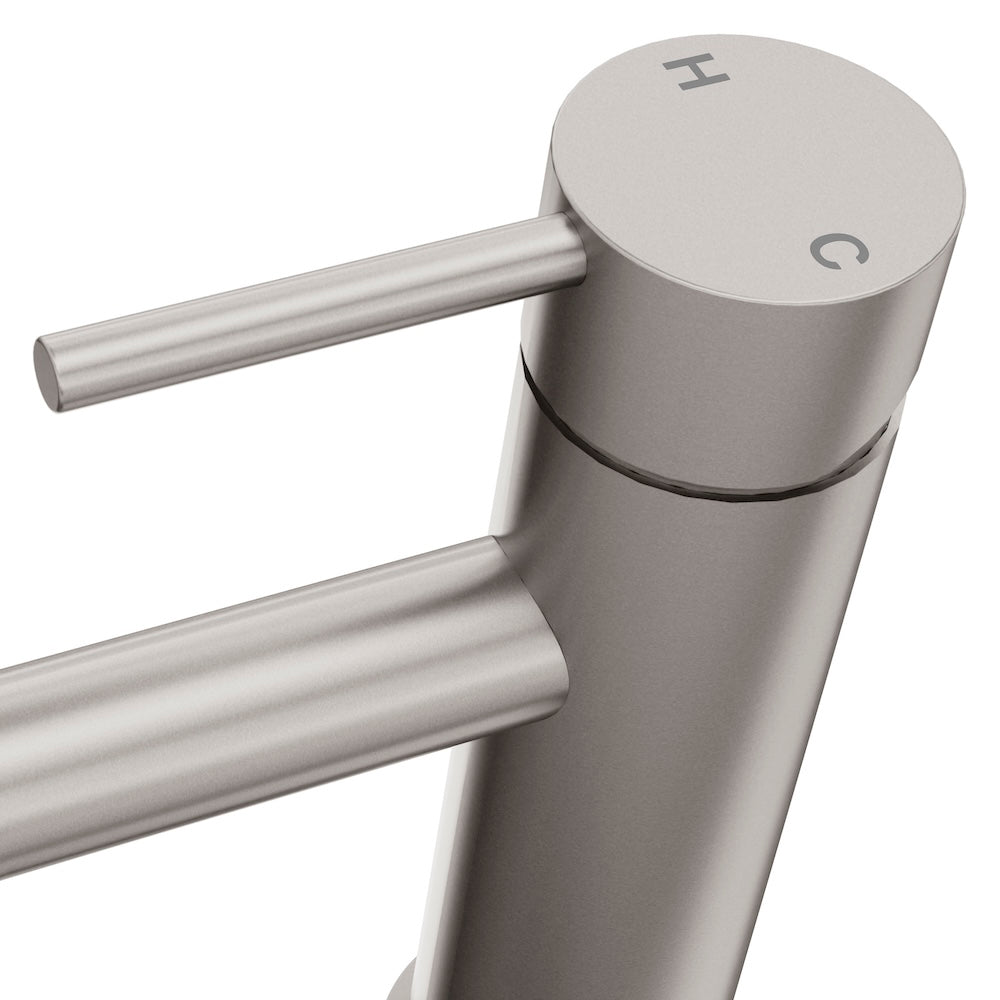 ZLINE Palisades Elegant Single Handle Bath Faucet in Brushed Nickel (RBCN1-BF-BN) handle detail.