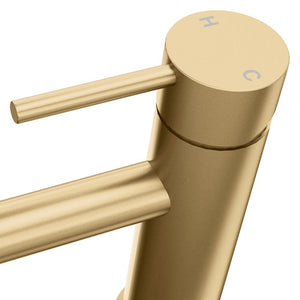 ZLINE Palisades Elegant Single Handle Bath Faucet in Champagne Bronze (RBCN1-BF-CB) handle detail.