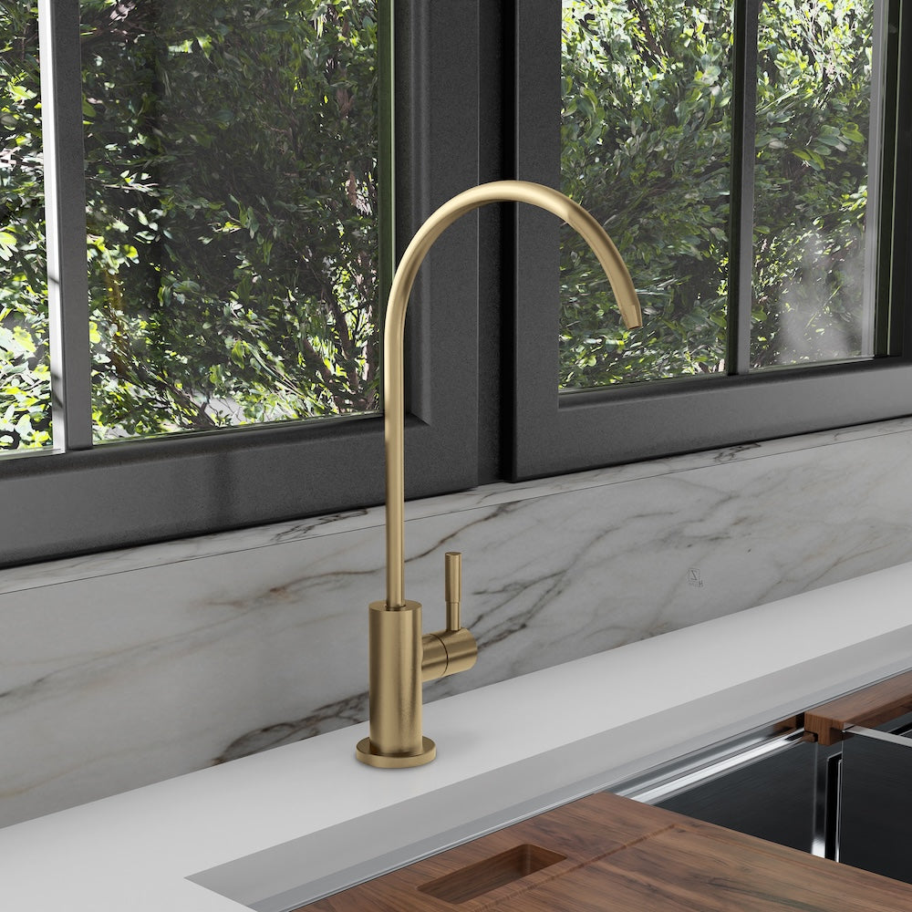 ZLINE Palisades Single Handle Drink Faucet in Matte Black (RBCN1-FBV-MB) in a luxury kitchen.